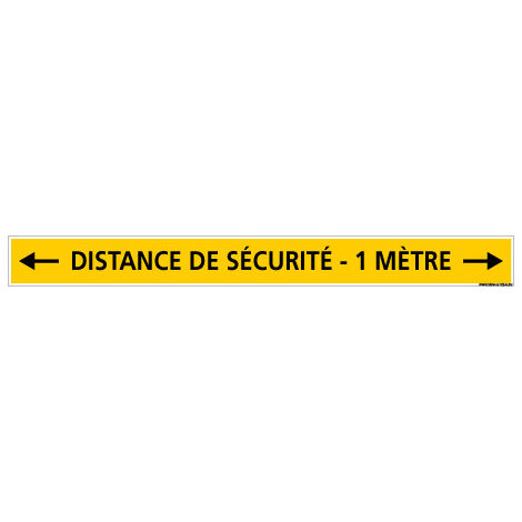 SIGNALISATION SOL CORONAVIRUS . LOT DE 4 SIGNALISATION AU SOL . DISTANCE DE SECURITE. 1 m .  - 1 m