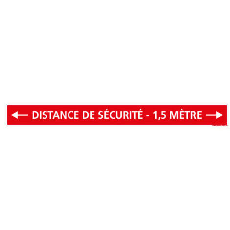 SIGNALISATION SOL CORONAVIRUS . LOT DE 4 SIGNALISATION AU SOL . DISTANCE DE SECURITE. 1,50 m . - 1,50 m