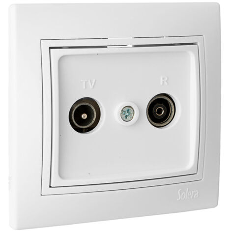 Signalsteckdose für TV und Radio Farbe Weiß Europa Solera Serie ERP47U