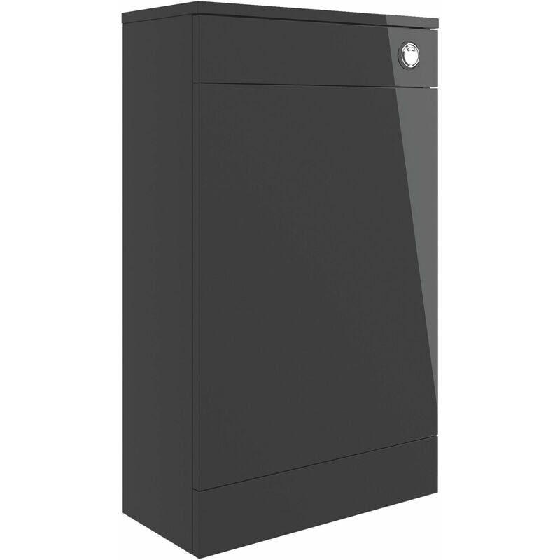 Aalborg Back to Wall wc Toilet Unit 500mm Wide - Anthracite Gloss - Signature