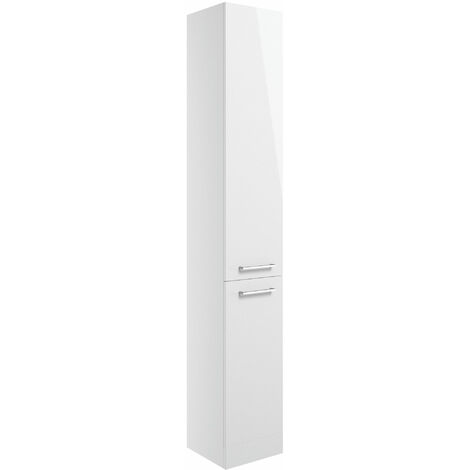 Signature Aalborg Floor Standing 2-Door Tall Unit 350mm Wide - White Gloss