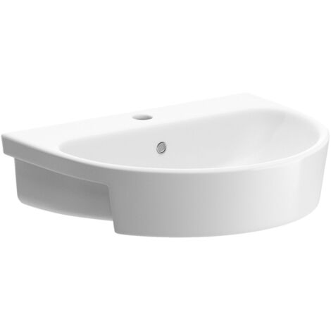 Signature Achilles Semi-Recessed Basin 555mm Wide - 1 Tap Hole