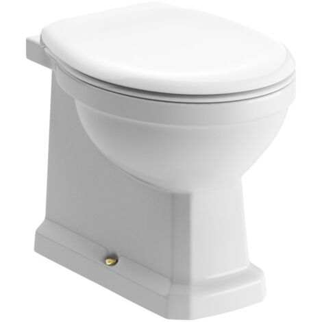 Signature Aphrodite Back to Wall Toilet Brushed Brass - Soft Close Seat