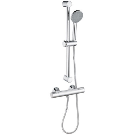 Signature Balance Cool-Touch Thermostatic Bar Mixer Shower with Adjustable Shower Riser Kit - Chrome