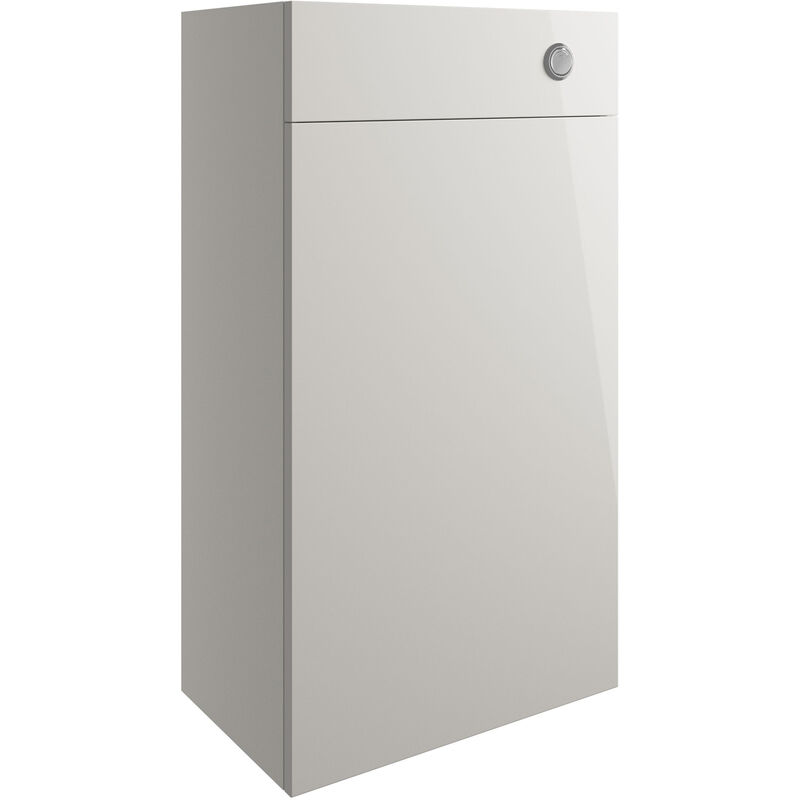 Bergen Back to Wall wc Toilet Unit 500mm Wide - Pearl Grey Gloss - Signature