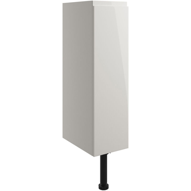 Bergen Floor Standing 1-Door Toilet Roll Unit 200mm Wide - Pearl Grey Gloss - Signature