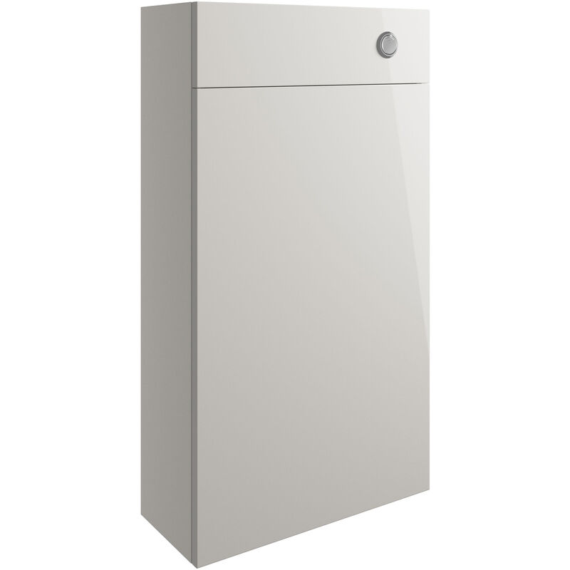 Bergen Slim Back to Wall wc Toilet Unit 500mm Wide - Pearl Grey Gloss - Signature