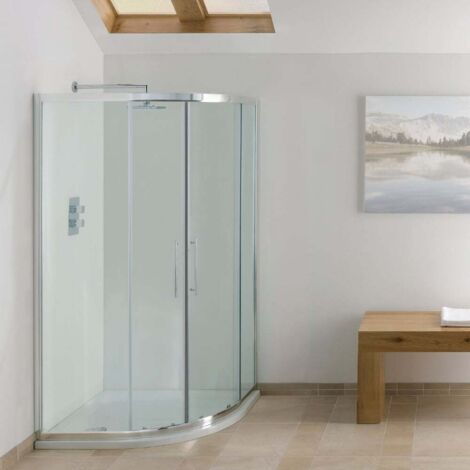 Signature Contract Offset Quadrant Shower Enclosure 1200mm x 800mm - 6mm Glass