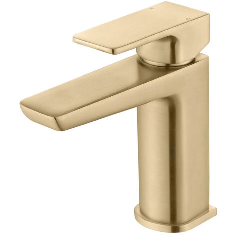 Signature Glide Mono Basin Mixer Tap Single Handle with Waste - Brushed Brass