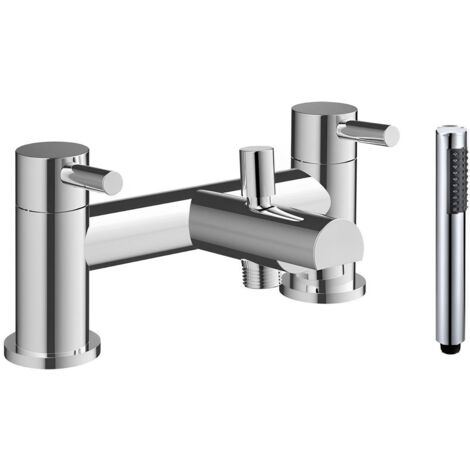 Signature Gravity Bath Shower Mixer Tap with Shower Kit - Chrome