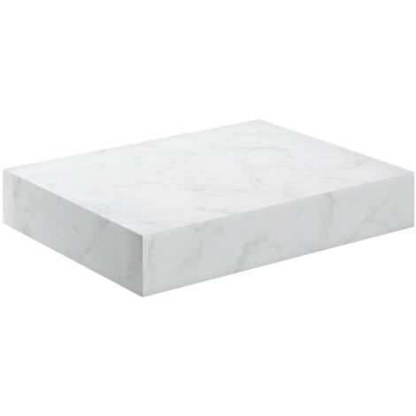 Signature Grove Wall Hung Basin Shelf 600mm Wide - White Marble