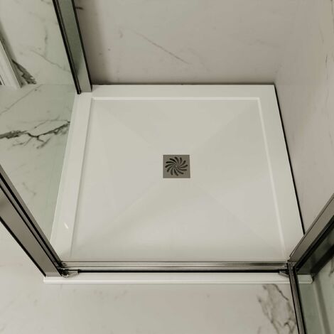 Signature Inca Square Ultraslim Shower Tray with Waste 800mm x 800mm - White