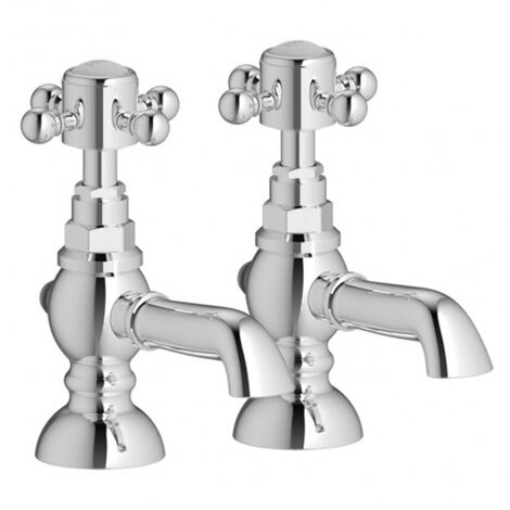 Signature Kensington Basin Taps Pair Pillar Mounted - Chrome