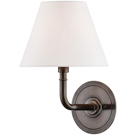 Signature No.1 Applique murale à 1 ampoule bronze vieilli, lin