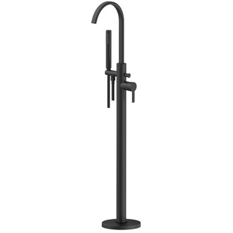 Signature Onyx Freestanding Bath Shower Mixer Tap with Shower Kit - Matt Black