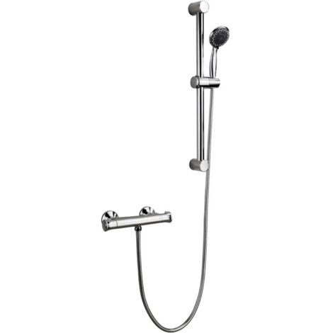 Signature Pure Low Pressure Thermostatic Bar Mixer Shower with Shower Kit - Chrome