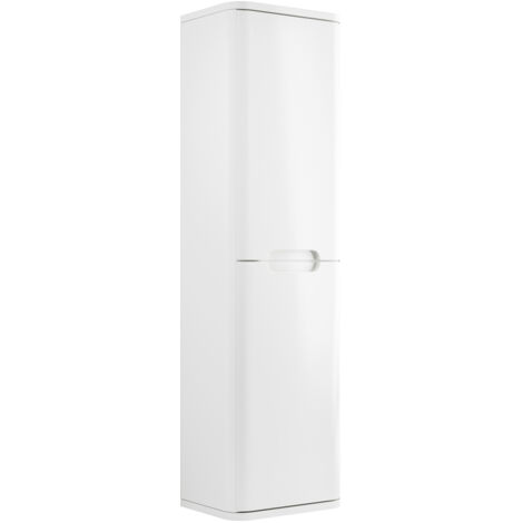Signature Randers Wall Hung 2-Door Tall Unit 350mm Wide - White Gloss