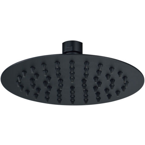 Signature Reflex Round Ultraslim Shower Head 250mm Diameter - Matt Black