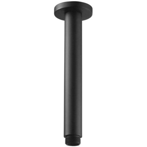 Signature Round Ceiling Mounted Shower Arm 180mm Length - Matt Black