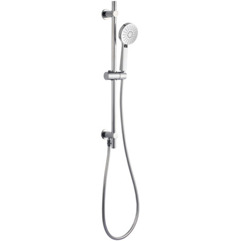 Signature Round Premium Shower Slide Rail Kit with Three Function Handset and Elbow - Chrome
