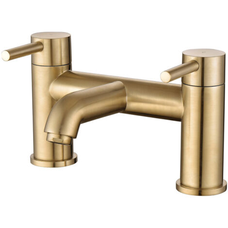 Signature Sail Bath Filler Tap Pillar Mounted - Brushed Brass