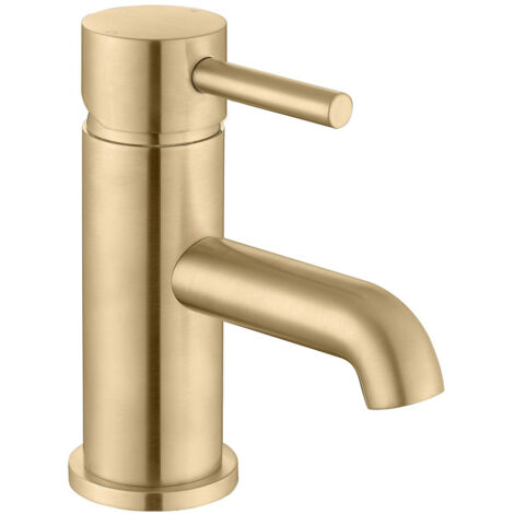 Signature Sail Mono Basin Mixer Tap Single Handle with Waste - Brushed Brass