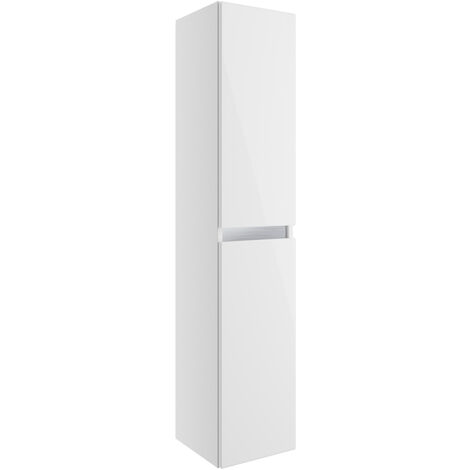main image of "Signature Stockholm Wall Hung 2-Door Tall Unit 300mm Wide - White Gloss"