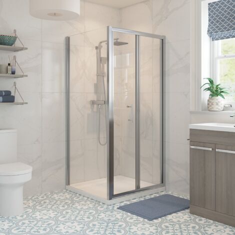 Signature Verve Bi-Fold Door Square Shower Enclosure 760mm x 760mm - 5mm Glass