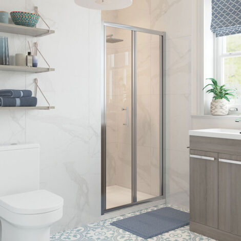 Signature Verve Bi-Fold Shower Door 760mm Wide - 5mm Glass