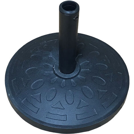 Signature Weave 15kg Round Concrete Parasol Sun Umbrella Base Weight Black