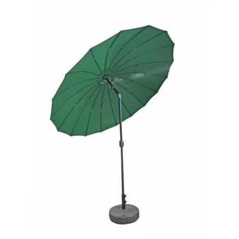 Signature Weave 2.7M Shanghai Parasol Sun Shade Umbrella With Tilt Green Canopy