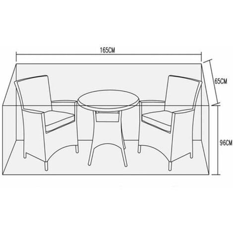 Signature Weave Emily Darcey 2 Seater Bistro Table Chair Furniture Set Cover