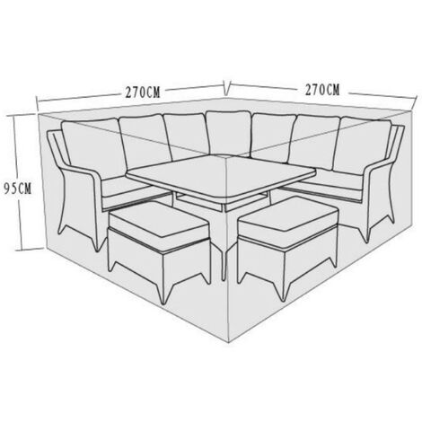 Signature Weave Jessica Large Corner Sofa Set Cover Sarah Constance 270x270x95cm