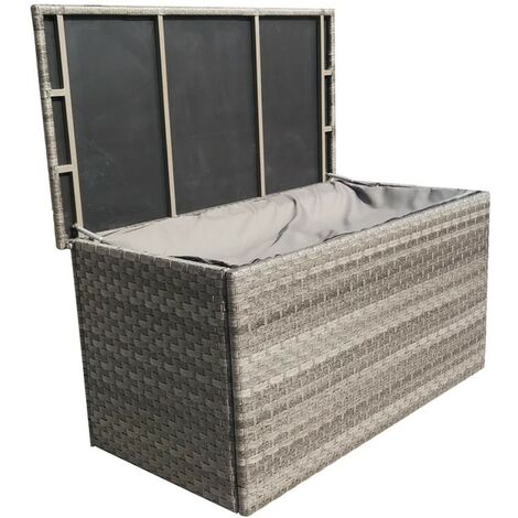 Signature Weave Meghan Wicker Large Cushion Box Garden Storage Chest Cabinet