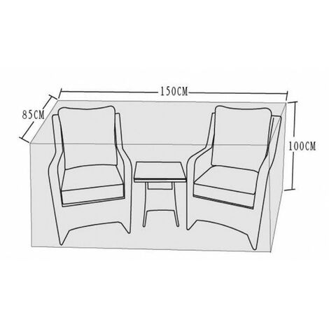 Signature Weave Sarah Mia 3 Piece Lounge Chair Table Bistro Furniture Set Cover