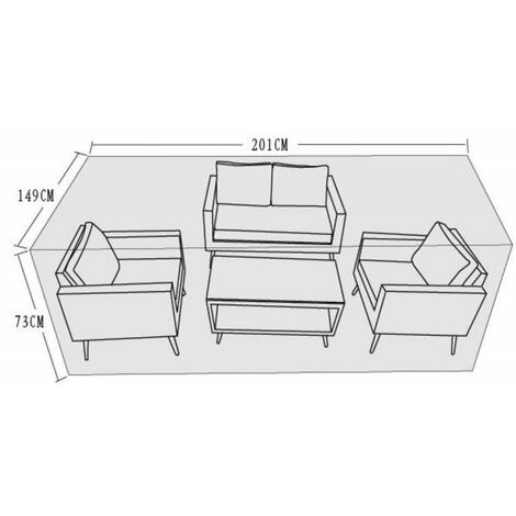 Signature Weave Tilly 2 Seater Sofa Chair Table Furniture Set Cover 201x149x73cm