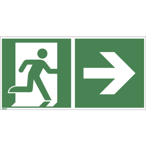 Signaux de secours Issue de secoursà droite, Type: 11300