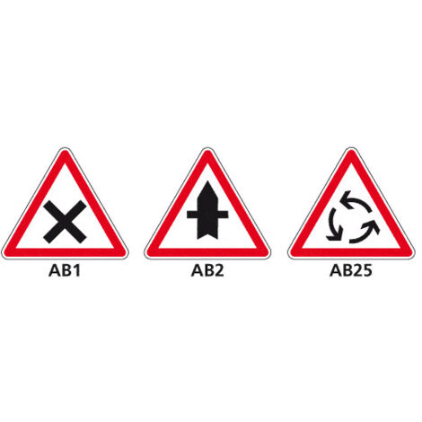 SIGNAUX D'INTERSECTION ET DE PRIORITÉ - TYPE AB (AB1galva) - FORME TRIANGLE - AB2 - 700 x 700 mm