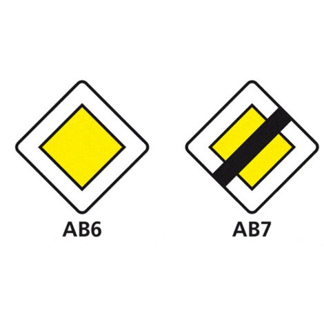 SIGNAUX D'INTERSECTION ET PRIORITÉ - TYPE AB (AB6) - AB7 - 500 x 500 mm
