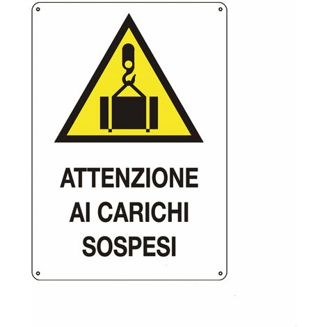 Signes de signaux d'usage civil pour les chantiers de construction et les clubs Carichi sospesi