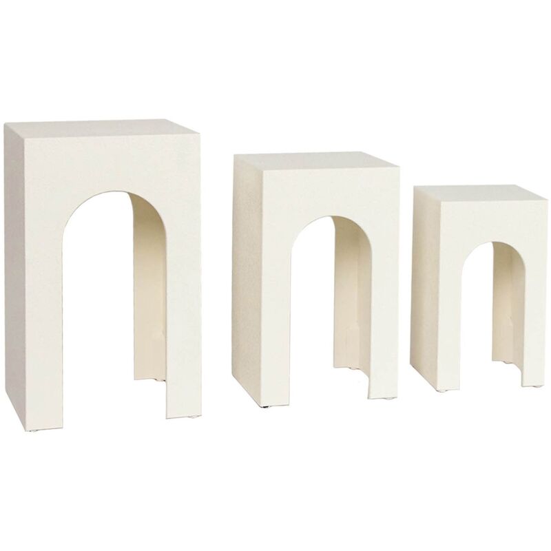 Signes Grimalt - Mesita Muebles Mesitas 3U Mueble Auxiliar Blanco 34x34x57cm 32816 - Blanco