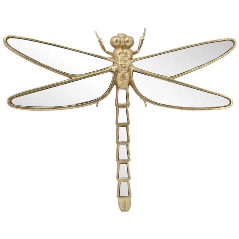 Décoration murale libellule avec miroir doré pour décorer votre maison avec style et élégance