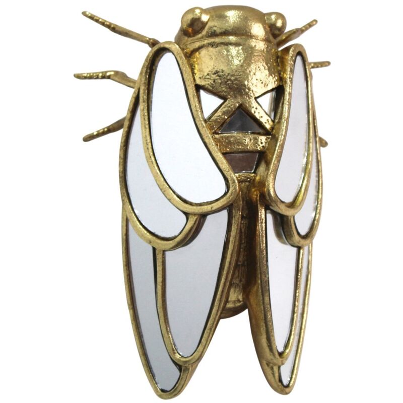 Ornement mural cigale avec miroir - Décoration unique pour votre maison