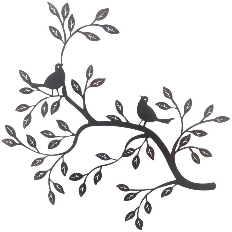 Ornement mural de branche d'arbre avec oiseaux pour la décoration du jardin et de la maison, Style naturel et élégant