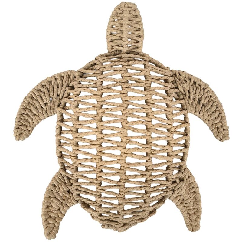 Décoration murale tortue en paille de blé - Style naturel pour jardins