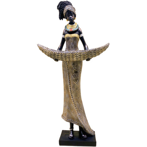 Signes Grimalt Africana Africains et Éléphants Gris 47x23x11cm