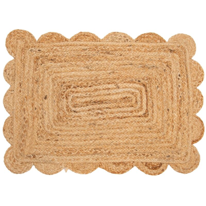Tapis en jute naturel pour la décoration de la maison 60x80cm