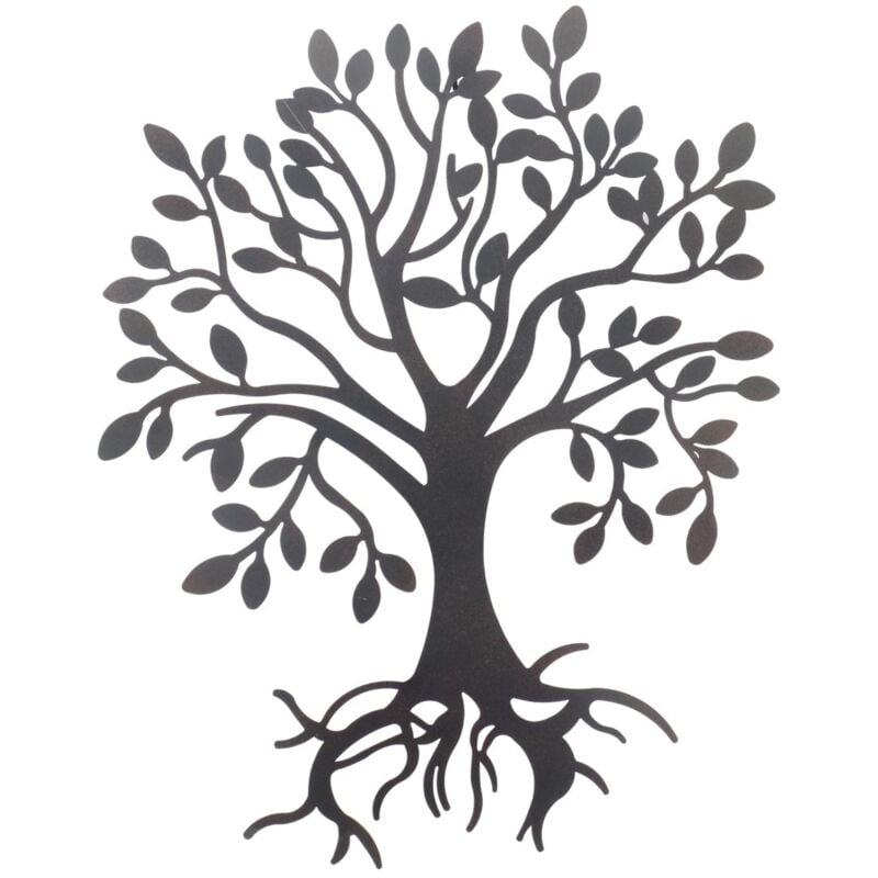 Ornement mural d'arbre en métal moderne pour la décoration intérieure, style minimaliste et élégant
