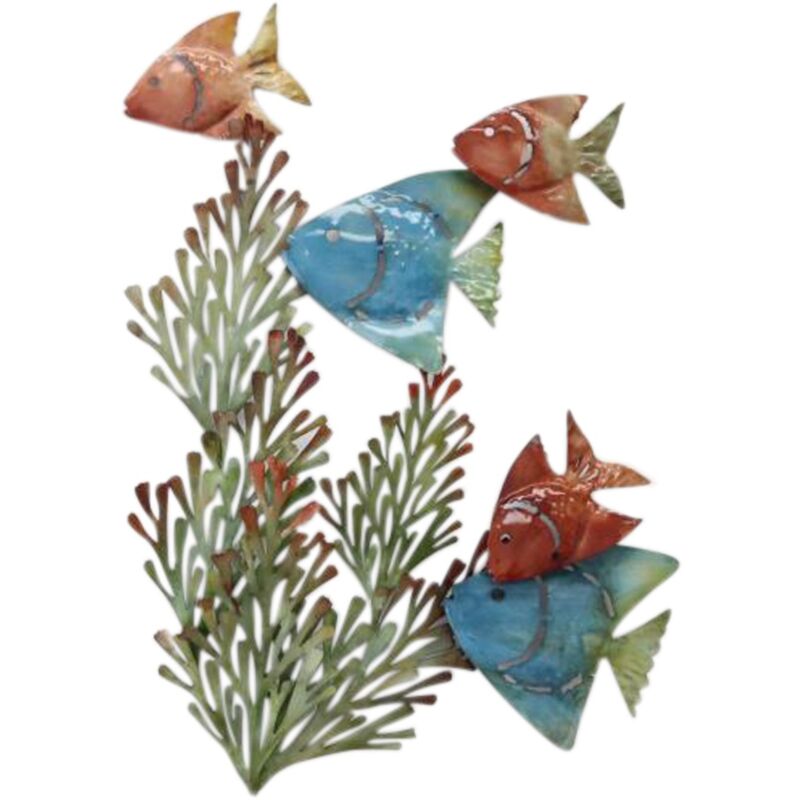 Ornement mural de poisson en métal pour décoration nautique, applique murale de style maritime, accessoire mural original