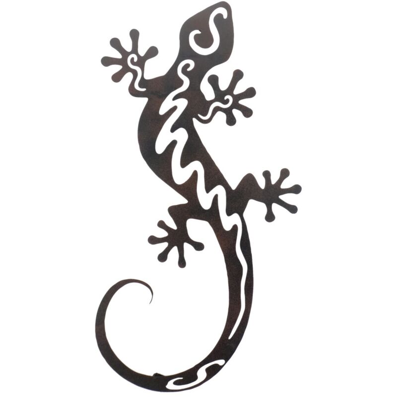 Ornement mural ethnique en métal lézard pour décoration intérieure, applique murale créative et originale